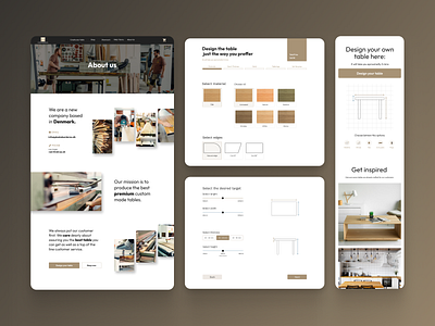 Web configurator - Plankebordene.dk app design configurator design graphic design table ui ux web design website