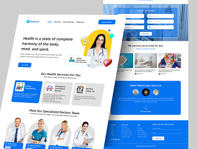 Medicare Health Service Landing Page  UI Design