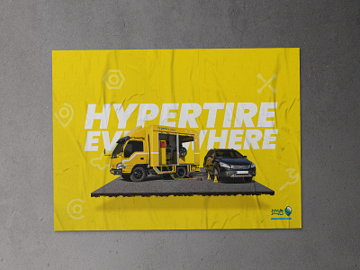 Hypertire Everywhere brand design graphic design poster design