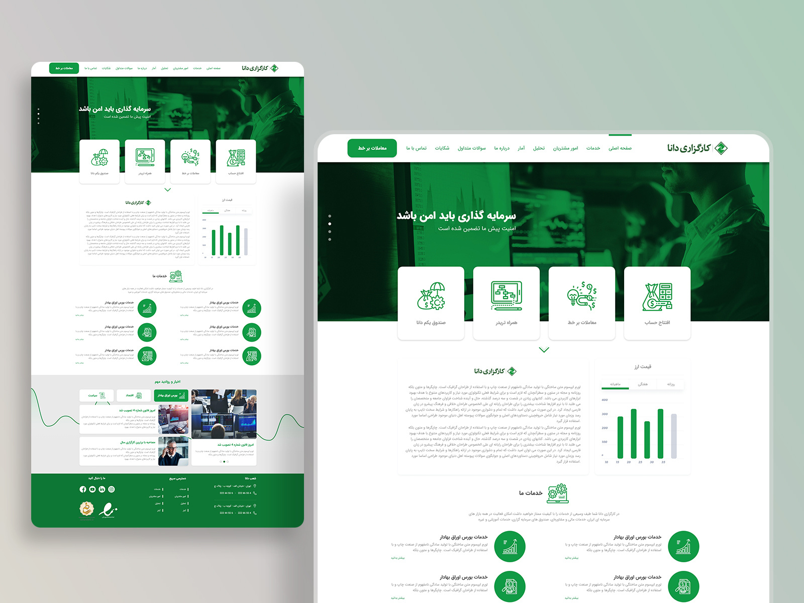 Dana Broker UI design (desktop version) by Pooyan Tehrani on Dribbble