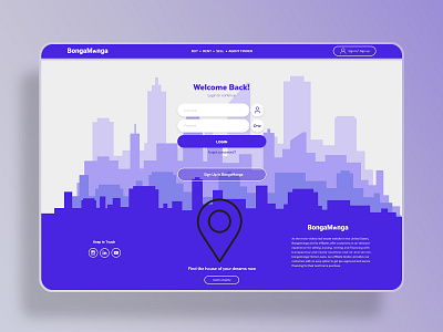 Bonga Monga Login Page Design des design graphic design login page ui ux web design