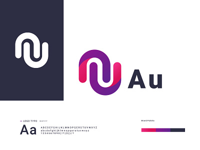 Au Modern logo design app brand identity branding business creative letter logo letter logos logo logo design logo designer logo mark minimal modern simple