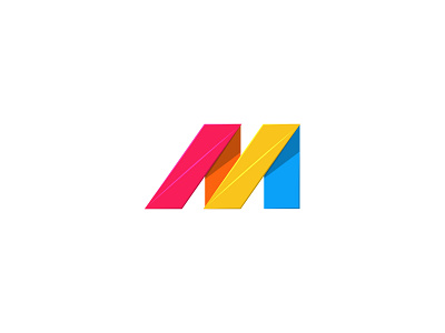Modern letter m logo