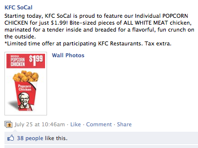 KFC Popcorn Chicken