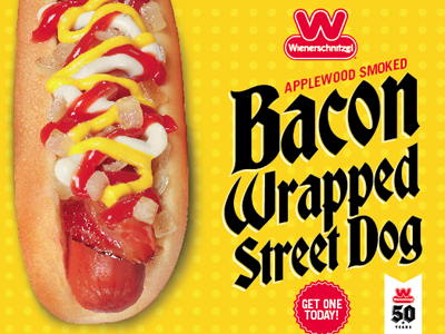 Wienerschnitzel Bacon Wrapped Print Campaign