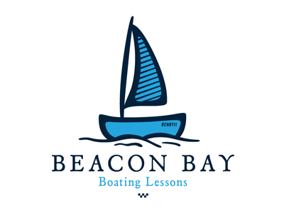 Beacon Bay Logo Detailed bay beacon boat boating club co design idea lessons logo tr3y trey yacht