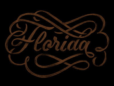 Florida Script brush design florida handlettering illustrator lettering type typography