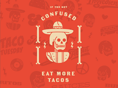 When in doubt, tacos brand branding icon logo packaging restaurant taco