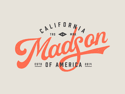 Madson of America badge california design handlettering lettering logo type typography