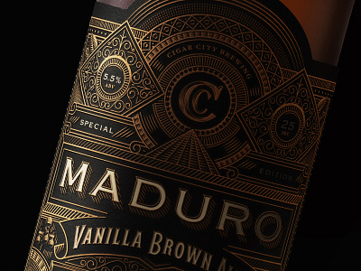 Maduro Label beer bottle cigar design florida label packaging