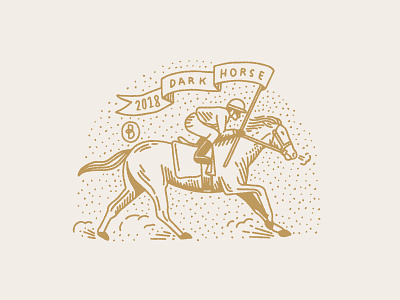 Dark Horse flag florida gold horse illustration victory vintage