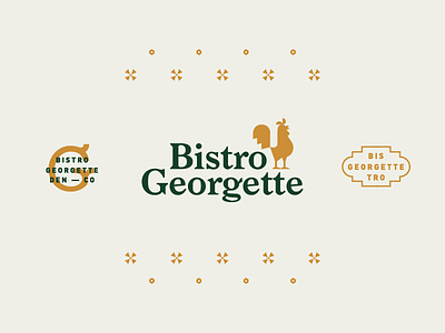 Bistro G2 badge bistro chicken french logo pattern