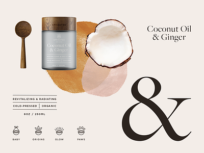 I'm in love with the Coco branding coconut identity jar oil organic packaging typography