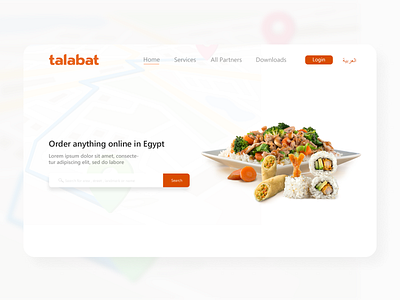 Talabat Website Unofficial UI Design