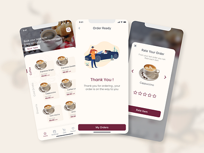 Koshk Cafe Mobile App ui