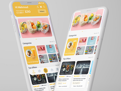 Rewards app - Discount & Cashback cashback discount mobile app rewards app ui