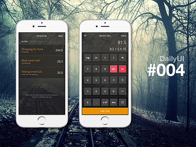 Daily Design Practice # 04 004 calculator app dailyui sketch ui ux