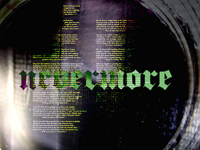 Nevermore Two graphic design photography typography