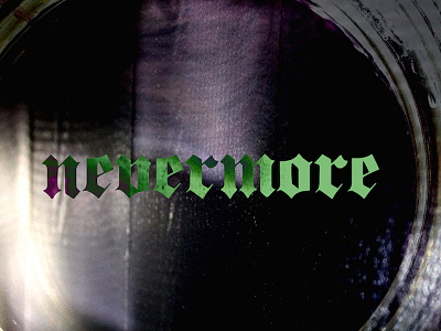 Nevermore Three graphic design photography typography