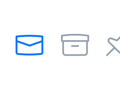 UI icons for an email application