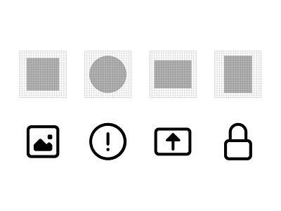 Mozilla Firefox Icon System, Basic Shapes browser custom icons firefox grids guidelines icon design icon system mozilla