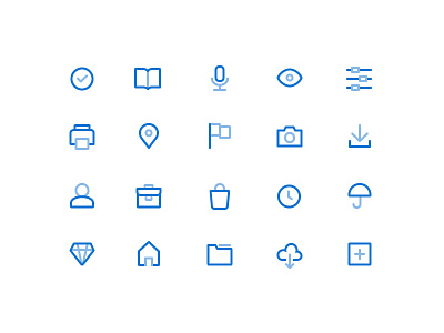 Free Basic Icons Preview design free free icons freebie icon iconography icons pack set