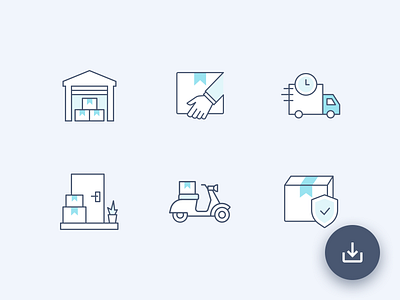 Freebie:- 10 Logistics Delivery Icons