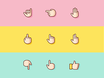 Free icon set: 14 Gestures Icons