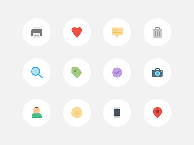 70 Essential Icons camera chat flat design freebie icon icon set iconography icons phone print search