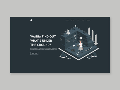 Download Archeologist Landing Page archeologist design landing page mining ui