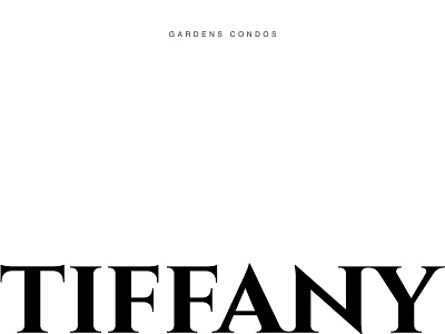 TIFFANY Gardens Condos Logo Design branding illustration logo logo design logo designer real estate t vector