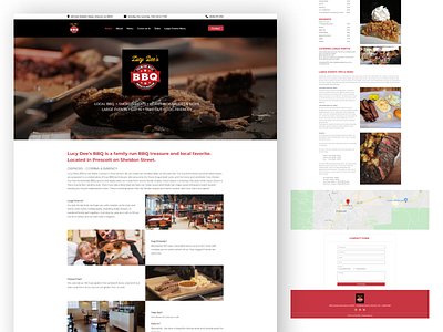 Lucy Dees BBQ Web Design adobe xd barbeque bbq chef design fast food figma homepage meet online order restaurant steak ui user interface ux web design website