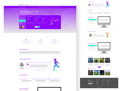 Futnostress Web Design coin fifa figma ui ux web web design xd