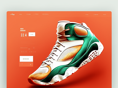 Colorful sneaker website design