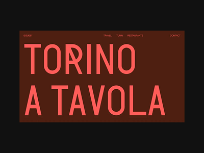 Torino a tavola abstract animation branding design graphic design graphics illustration logo ui visual web