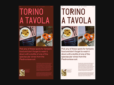 Torino a tavola 02 abstract branding colors design graphics italy logo ui visual web
