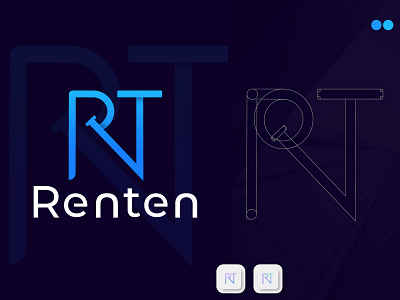 R N T -  Letter Modern Logo Design