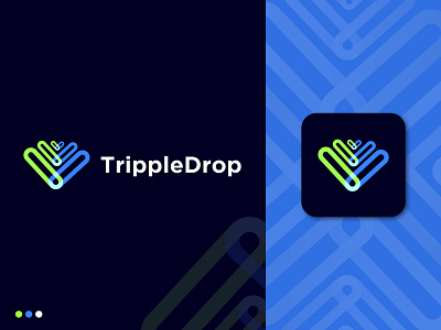 Tripple Drop Modern Logo Design