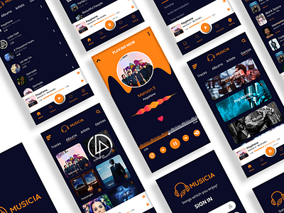 Musicia | Music & Media Application Concept