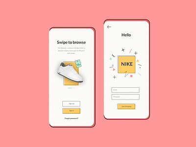 Nike UI design RETRO