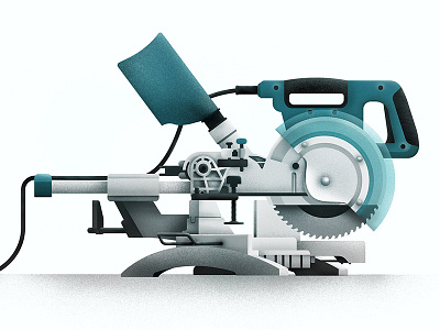 Miter Saw ai design illustration illustrator makita mitersaw photoshop ps saw texture tool vector