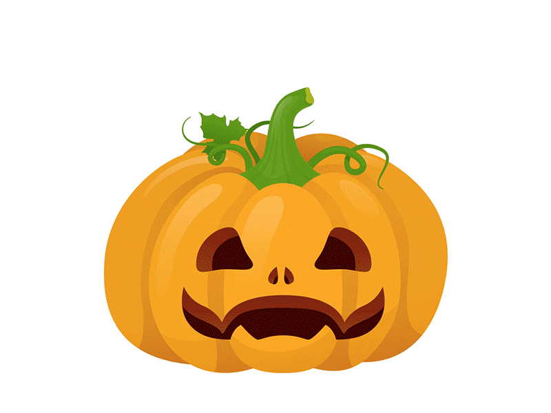 Halloween pumpkin with cat inside