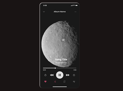 Music Player app daily 100 challenge dailyui dailyuichallenge music music app music player ui