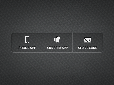 Download and Share Buttons android app buttons design download email icons inset iphone share texture ui web
