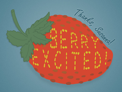 Berry Excited font seeds strawberry
