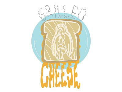 Holy Cheese cheese grilled cheese illustration religious icons