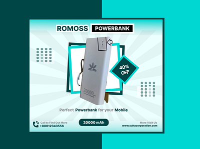 Social Banner Ad For Powerbank Brand banner powerbank social media banner