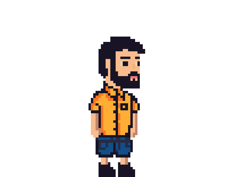 Interactive resume character - Sarthak Gambhir animation character design first first shot gif gif animation pixel pixelart pixels