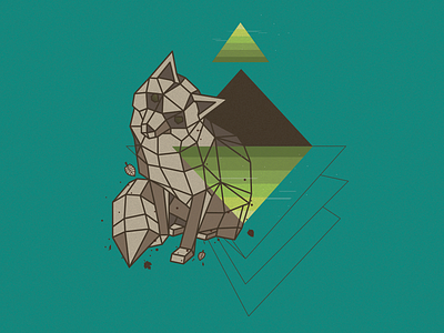 Fox animals art fox geometrical pyramid triangle vector wild