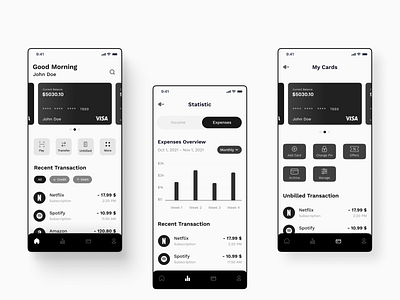 Finance Management - Mobile App animation app design banking app concept design figma ui ui design